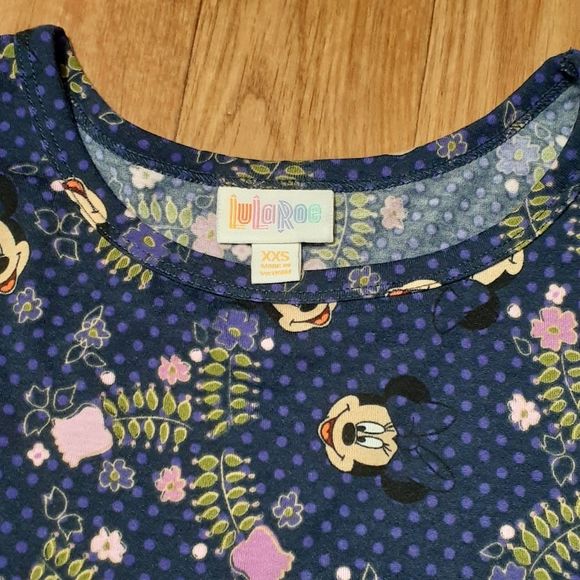 LuLaRoe Disney Minnie Mouse Disney Carly Dress XXS EUC - Picture 2 of 5